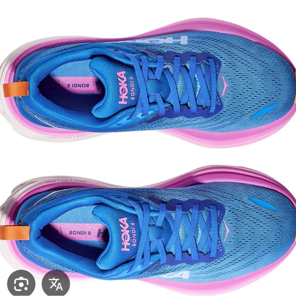 Hoka Vibrant Blue with Pink Accents Sneakers